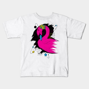CMYK Swan Among The Stars Kids T-Shirt